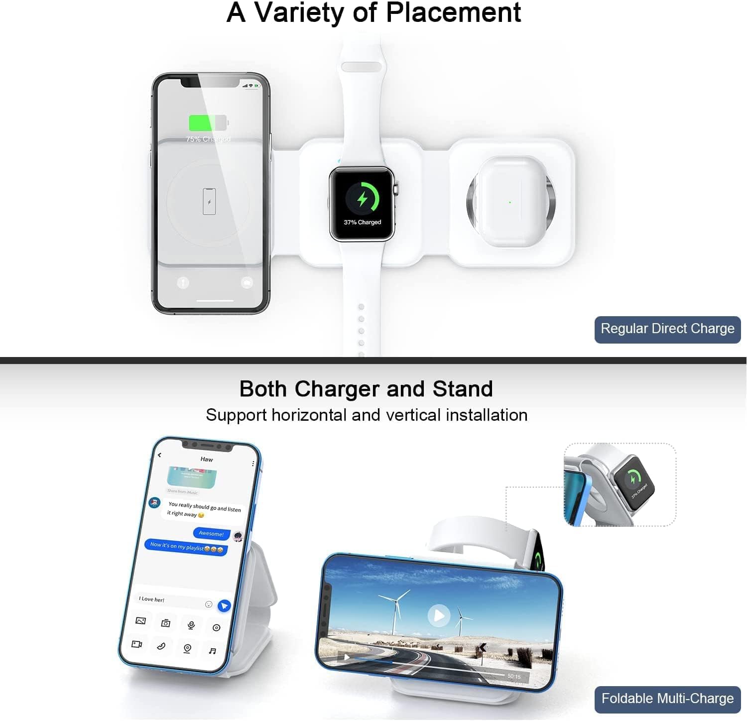 3-in-1 Wireless Charging Pad - Usman Accessories