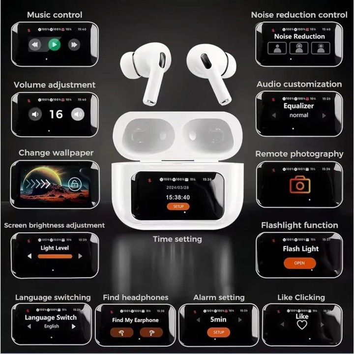 LED Display Earbuds - Usman Accessories